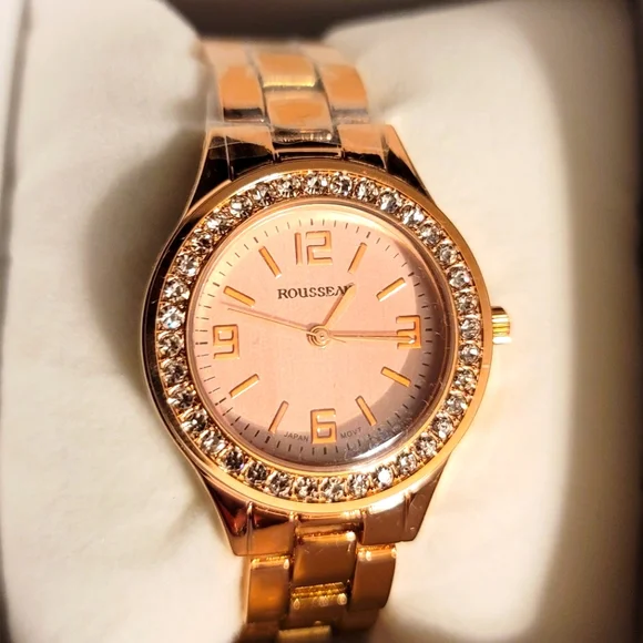 Rousseau Ladies Watch Rousseau Elegant Enamel Insert Link Ladies Watch main image 4